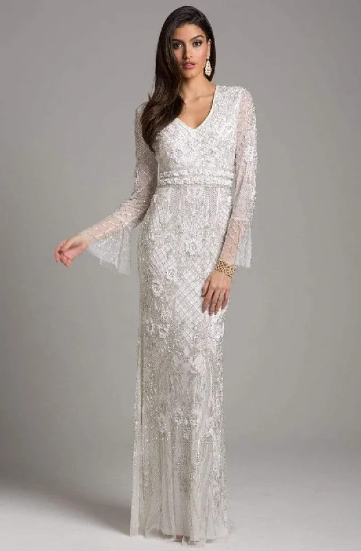 Lara Dresses - 33435 V Neck Long Sleeves Evening Dress Tunics Modern contemporary