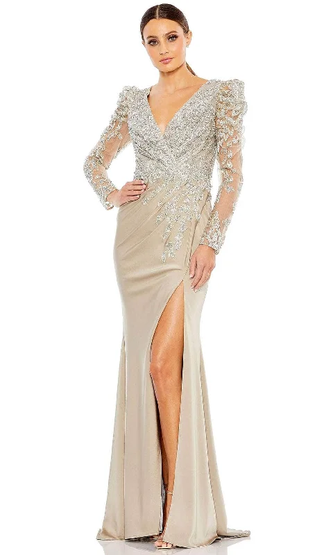 Mac Duggal 20346 - Sheer Embroidered Evening Dress Tunics Long Elegant