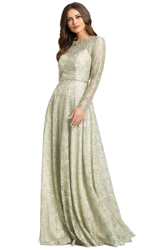 Mac Duggal 491881 - Floral Lace Jewel Neck Evening Dress Tunics Seasonal trendy