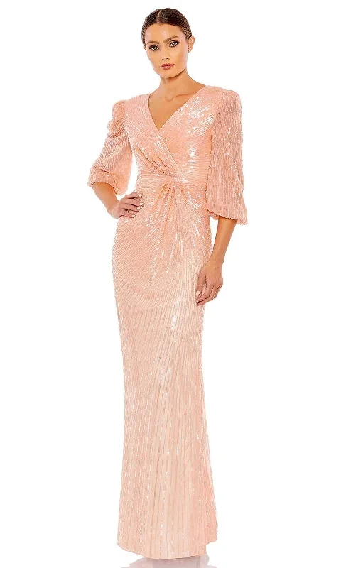 Mac Duggal 5614 - Faux Wrap Sequined Evening Dress Tunics Seasonal trendy