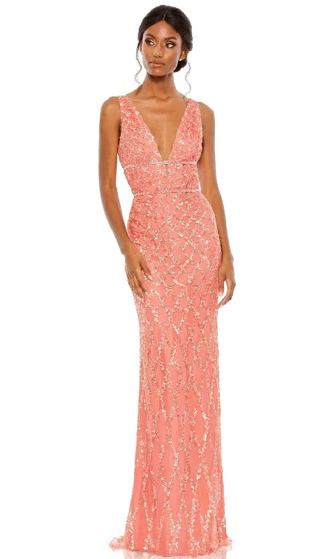 Mac Duggal 5669 - Sleeveless Plunging V-Neck Evening Dress Tunics Fleece cozy