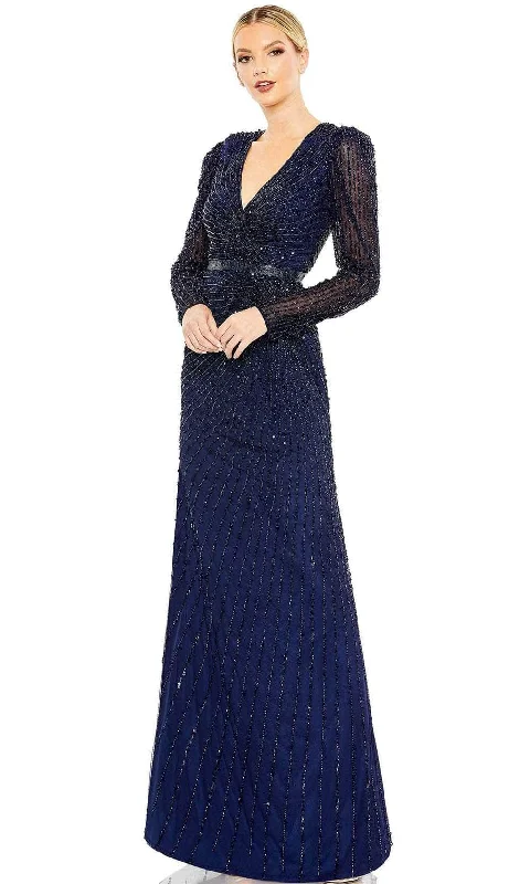Mac Duggal 5715 - V-Neck Sequined Evening Dress Tunics Lace romantic