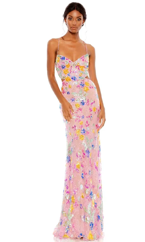 Mac Duggal 68067 - Sequined Sleeveless Evening Dress Halter Neckline Beach
