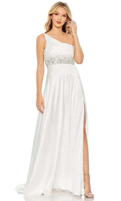 Mac Duggal 68170 - One Shoulder Asymmetric Evening Dress Tunics Plaid country