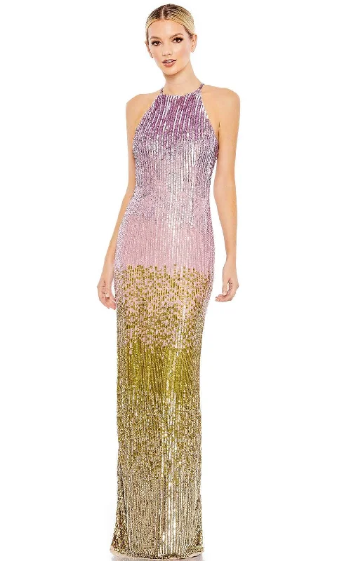 Mac Duggal 93738 - Halter Ombre Sequin Evening Dress Tunics Silk luxurious