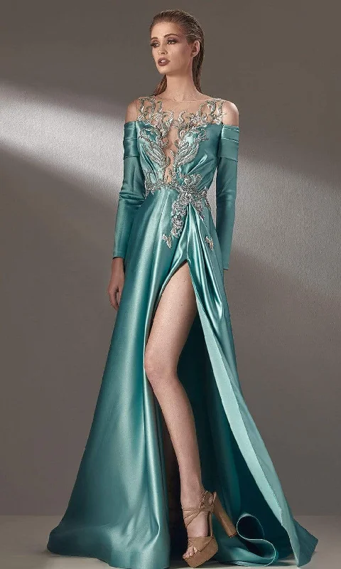 MNM Couture - K3886 Illusion Bateau A-Line Evening Dress Tunics Timeless classic
