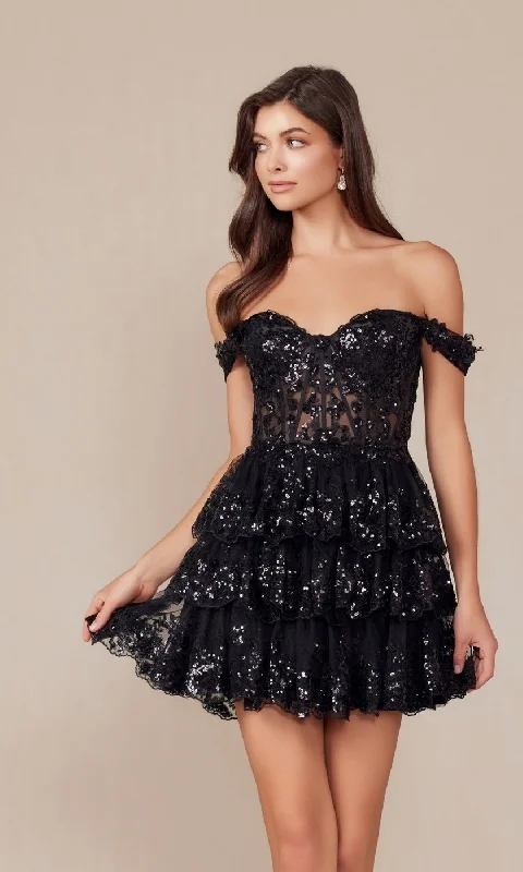 Nox Anabel Short Party Dress k856 Tunics Wedding white