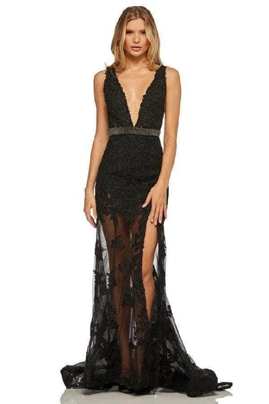 Sherri Hill - Illusion Applique Evening Dress 52875 Tunics Favorite customer
