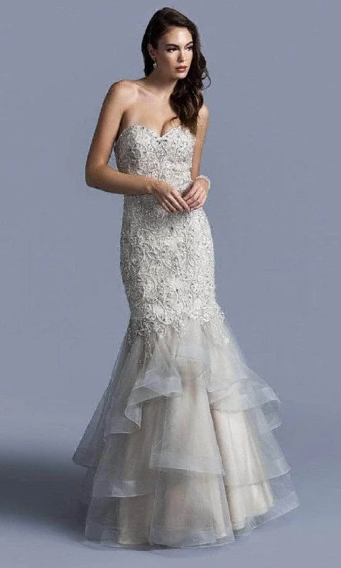 Trevi Collection - L2043 Beaded Fitted Sleeveless Evening Dress Tunics Winter warm