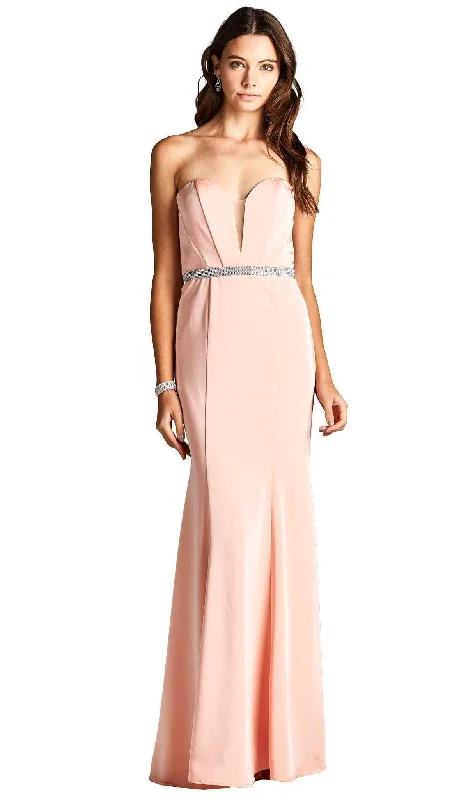 Trevi Collection - Strapless Deep Sweetheart Sheath Evening Dress Tunics Gym athletic